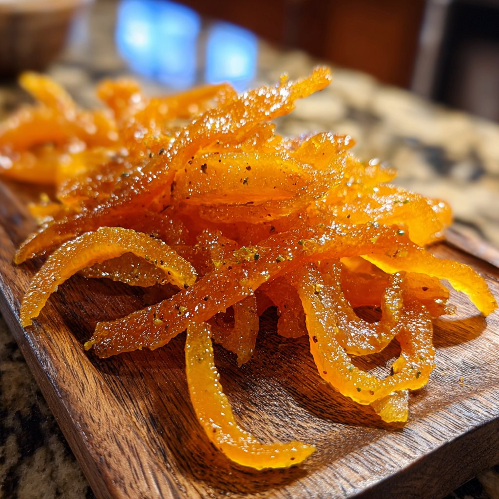 Candied Orange Peel for Fruitcakes