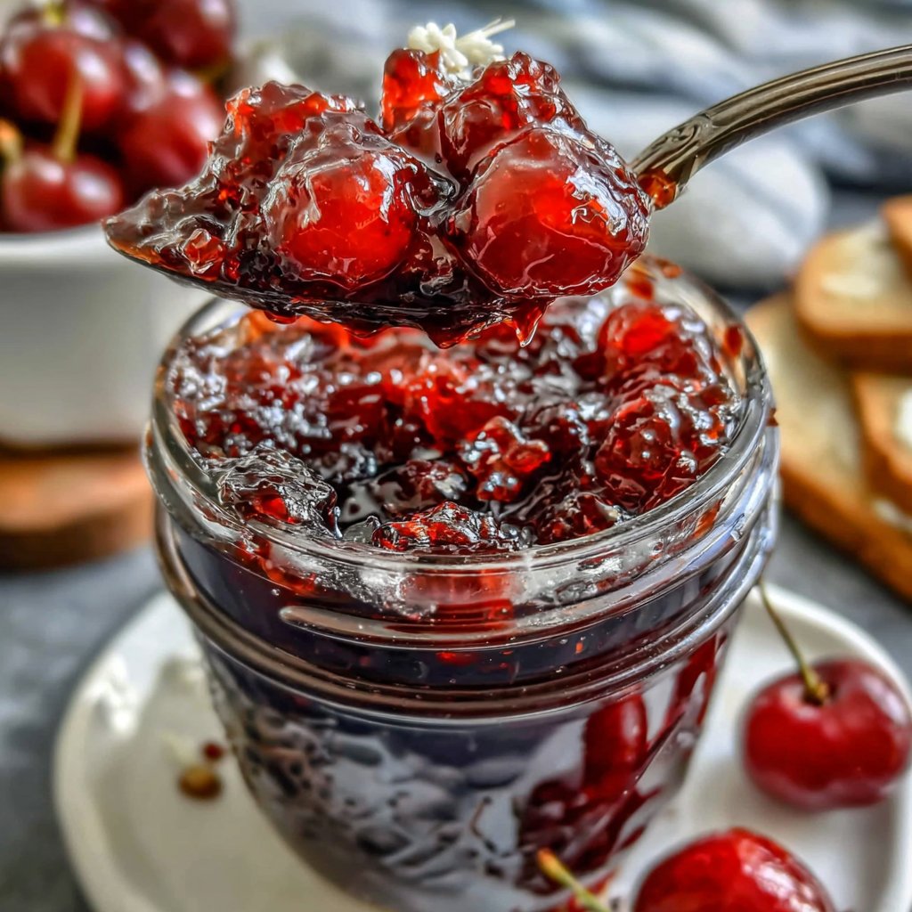 Sweet Dandelion and Cherry Preserve