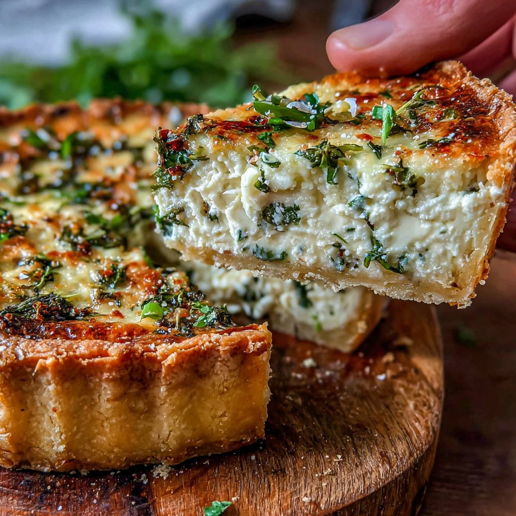 Spring Herb and Cheese Quiche