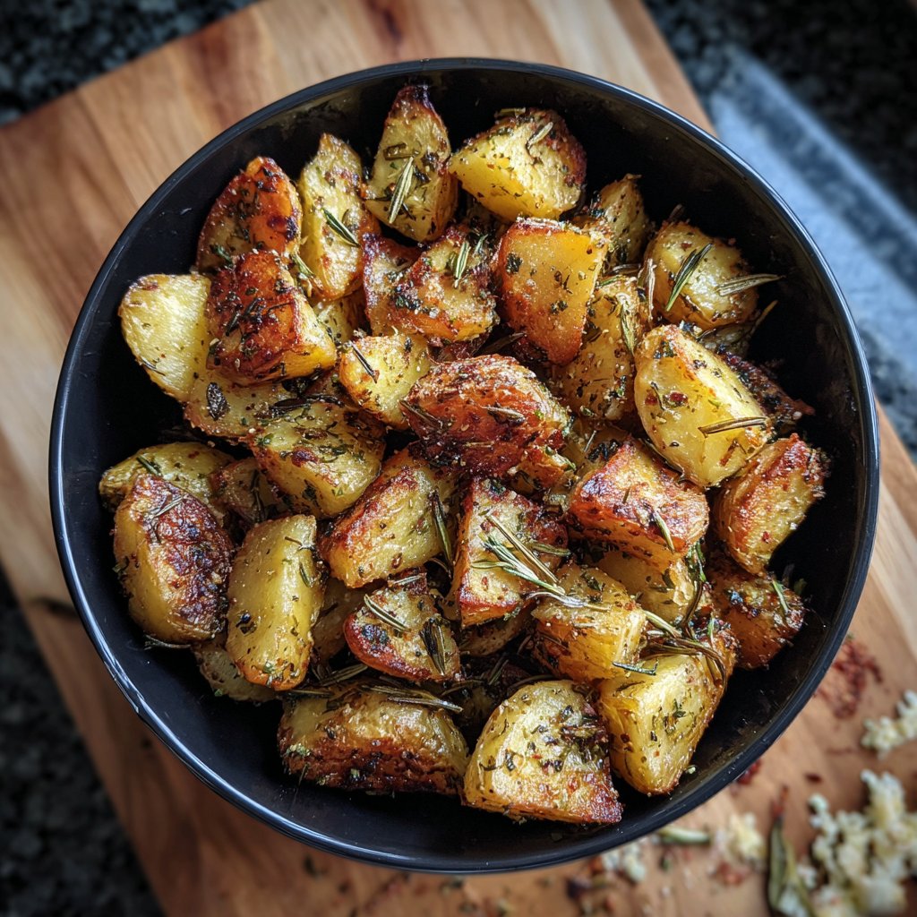 Airfryer Rosemary Garlic Potatoes
