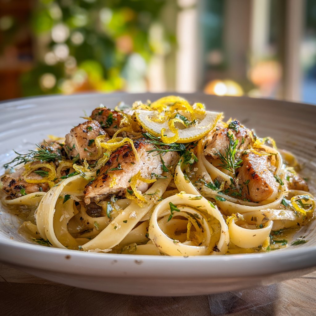 Lemon Roasted Chicken Pasta